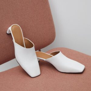 Square Toe Suede Pumps Shoe